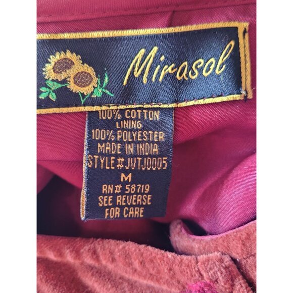Mirasol Vintage Blazer Jacket M Velvet Ribbon Fringe Beads Sequins Art to Wear O - Picture 5 of 11